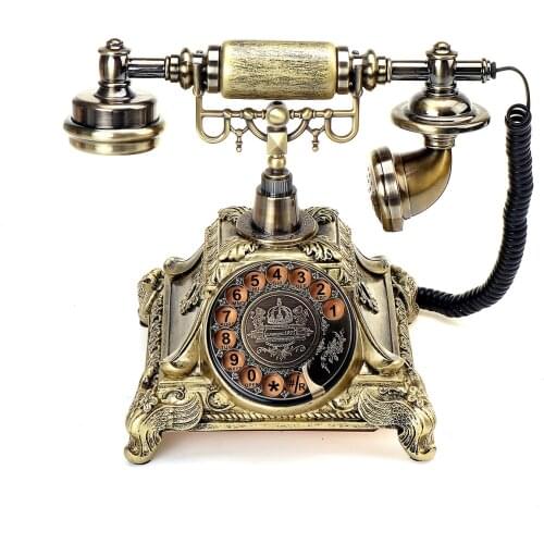 European Fashion Vintage Telephone Swivel Plate Rotary Dial Telephone Antique Telephones Landline Phone For Office Home Hotel