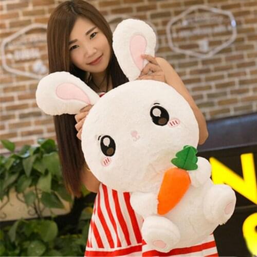 Fancytrader Soft Giant Bunny Toys Big Stuffed Animals Rabbit White and Brown Doll 65cm 26inch