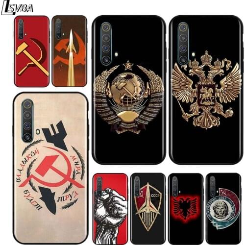 Russia flag for OPPO Realme V15 X5 X3 X50 X7 X2 C17 C11 C3 C2 7 7i 6 6S 6i 5 Narzo 20 Pro Black Phone Case