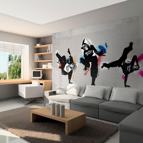 Wall mural-Monkey dance - street art - 350x270 cm