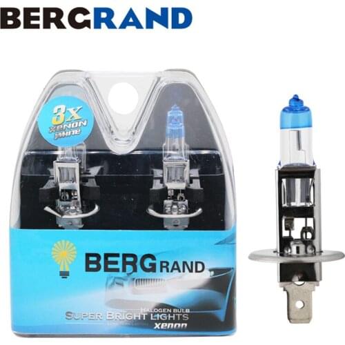 2PCS H1 Halogen Bulb 12V 55W P14.5s 100% More Vision Car Headlight Bulb Fog Lights Quartz Glass Longer Beam Car Lamp