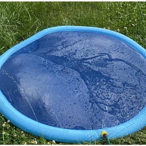 Summer Dog Toy Splash Sprinkler Pad for Dogs Thicken Pet Pool Interactive Outdoor Play Water Mat Toys for Dogs Cats and Children