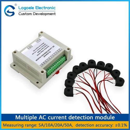 LOGOELE Multiple RS485 acquisition module Full-range real-time detection 10-channel AC current transmitter