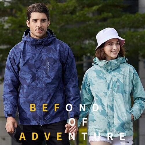 Men Women 3 In 1 Waterproof Camo Tactical Jacket Winter Running Sport Hoodies Hiking Climbing Jacket Camping Coat Windbreaker