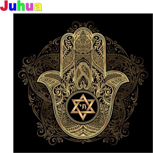 Gold and Black Mandala Lotus 5D full drill DIY Diamond embroidery Mosaic Kit religious Picture Diamond Painting home decor