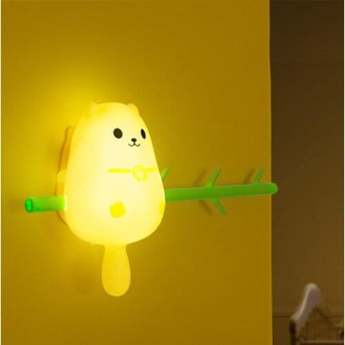 Cute Owl Baby Kids LED Wall Lamp Home Room Decoration Child Kids Gifts with Remote Control USB Charging Drop shipping