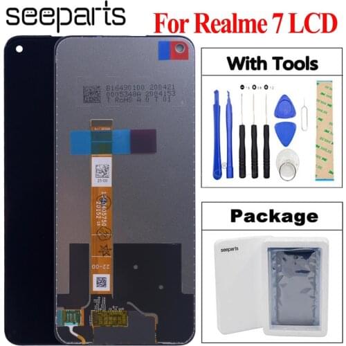 Original LCD For OPPO Realme 7 RMX2155 LCD Display Touch Screen Digitizer Assembly Replacement For Realme 7 Phone 6.5"