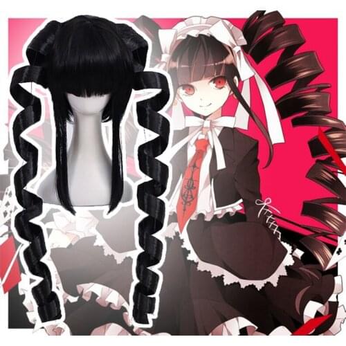 Game Danganronpa The Animation Cosplay Wigs yasuhiro taeko Celestia Ludenberg Cosplay Wig Heat Resistant Synthetic Wig Bunches