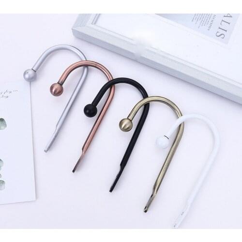 Modern Simple Round Head U-Shaped Wall Hook Curtain Accessories Bedroom Kitchen Bathroom Hanging Hooks