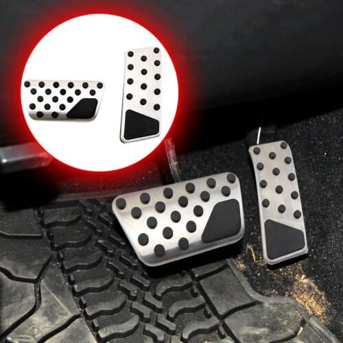 Antiskid AT Pad Fit For Jeep Wrangler JK 2007- 2015 2017 2016 Accessories Gas Fuel accelerator Brake Pedal Cover Stainless Steel