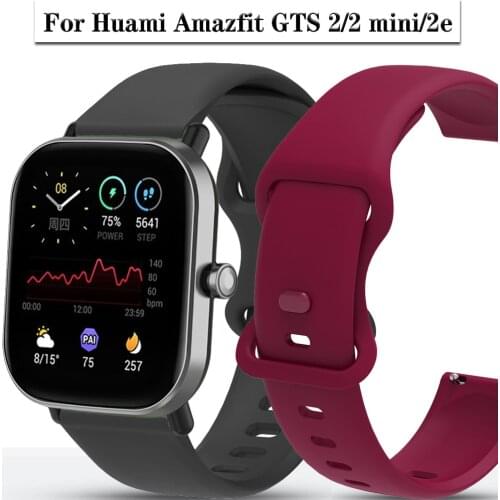 For Huami Amazfit GTS 2 mini 2e Strap Silicone Watchband 20mm Watch Band Bracelet Replacemen Wristband correa amazfit gts bip