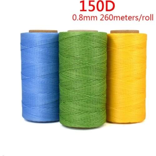 250yards Flat Waxed Cotton Cord 0.8mm Thread String Rope Spool Wire fit Beading Craft DIY Bracelet Necklaces Jewelry Findings