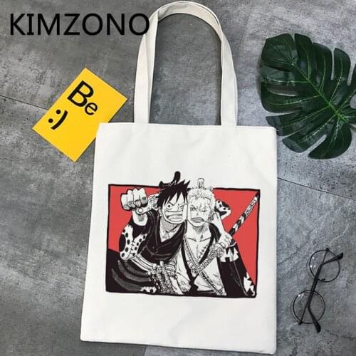 One Piece shopping bag recycle bag grocery shopper canvas reusable shopping bag jute boodschappentas sac cabas cloth grab