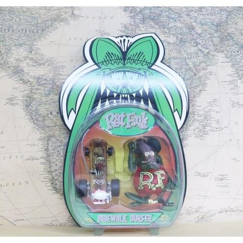 Vogue Classic Animation Rat Fink with Skiteboard Side Walk Surfer Action Figure Model Toys
