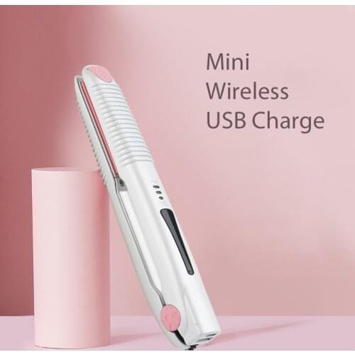 USB Charge Hair Straightener Ceramic Coating Flat Iron Portable Hair Curler Ion Straightening Curling Irons Hair Styling Tools