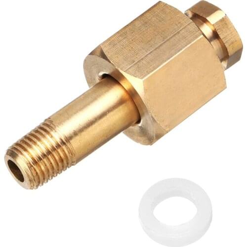 1Pc DIN 477/ W21.8 CO2 Carbon Dioxide Regulator Valve Inlet Nut Nipple with Washer Brass Nut Washer Set Accessories Tool Parts