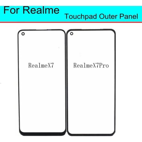 1pc For OPPO Realme x7 Pro Touch Screen Front Glass Touchpad Replacement Outer Panel Lens Cover Repair Part