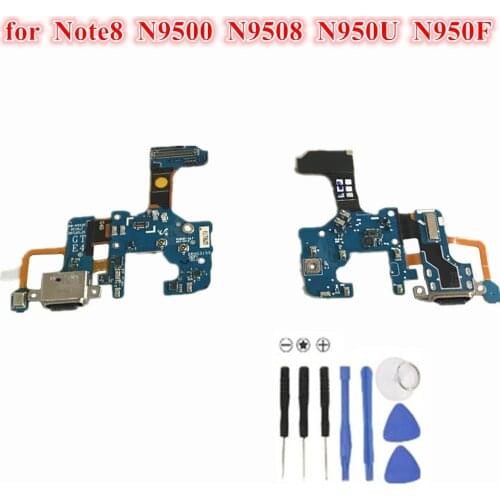 1Pcs Replacement for Galaxy Note 8 N9500 N9508 N950U N950F Type-c USB Microphone Charging Port Dock Connector Flex Cable Repair