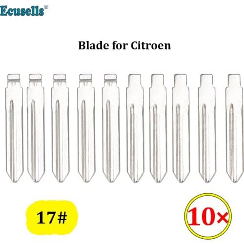 10Pcs/Lot 17# Replacement Flip Remote Key Blade Car Key Blank for Citroen Elysee Picasso Fukang Remote Key NO.17