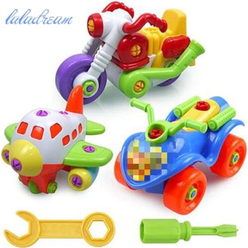 17 kinds colorful PVC bolts and nuts Assembled toy car DIY car model Handmade educational toys for children gift