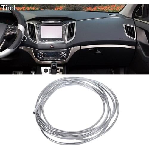 3mx6mm Chrome Trim Strip Bumper Air Vent Grille Switch Rim Moulding U Style