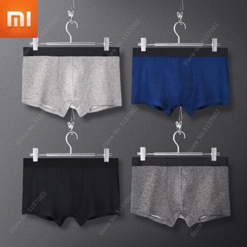 Xiaomi 4pcs Men Underwear Modal Boxer Male Underpants Breathable Comfortable Mens Panties Soft Sexy Trunk Boxer Shorts Boxer