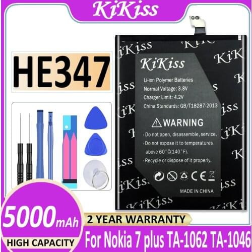 5000mAh Phone Battery For Nokia 7 plus TA-1062 Nokia 7Plus HE347 + Free tool +Tracking Number