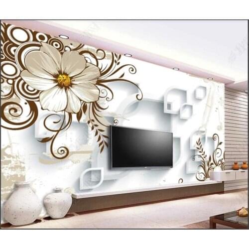 Custom photo wallpaper for walls 3 d mural Hand-painted flowers fashion and elegant 3D TV background wall papers home decoration