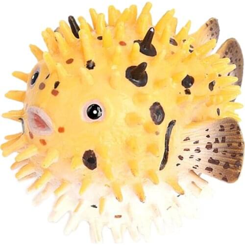 Pufferfish Figurine Realistic Plastic Wild Pufferfish Figurine Set for Collection Science Educational Prop Animal Model