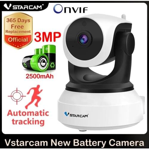2021 Vstarcam New 3MP IP Camera Wifi Camera Indoor 2500mAh Rechargeable Battery AI Auto Tracking CCTV Surveillance Security Cam