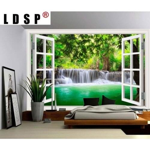 LDSP Seascape Waterfall Background Wall Cloth Tapestry Hanging Wall Art Tapestry Bedroom Window Modern Home Decor Living Room