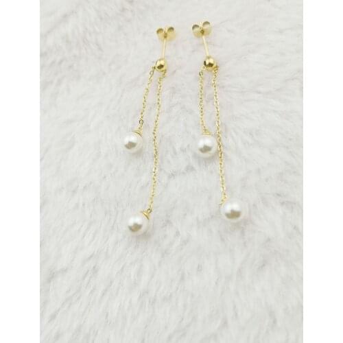 Hot Sell Fashion Stainless Steel Golden Color Earrings Jewelry New For Women