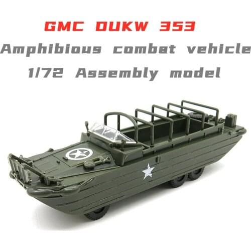 1/72 WWII GMC DUKW 353 Amphibious Combat Vehicle Assemble Model Military Building Kits Educational Toys for Boys
