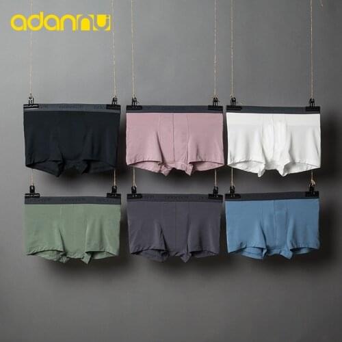 ADANNU Brand Male Underwear Men Boxers Modal Comfortable Underpants Breathable Boxers Men Shorts Cueca Tanga Hombre Quick Dry