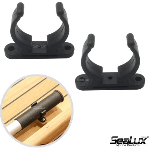 Sealux Plastic Nylon Clip set Boat hook clip for 1-1/2 inch(38.1mm) diameter 2 pcs UV Stabilized Marine accessories Yacht Boat