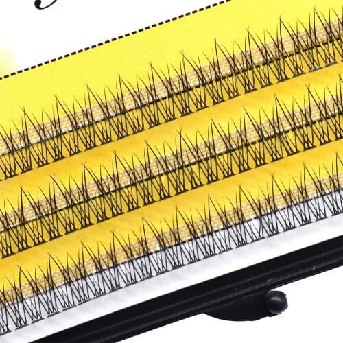 120 pcs Grafting World Fish Tail Eyelash 8mm/10mm/12mm Tail Individual Eyelash Extensions 0.1 Thickness Lashes Extension Makeup