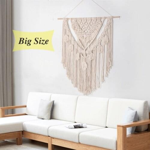Big Size Macrame Tapestry Wall Hanging Bohemian Chic Handicrafts Woven Tapestry Modern Boho Living Room Bedroom Wall Decoration