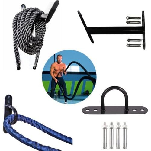 Fitness Wall Mounted Battle Rope Bracket Ceiling Anchor Gymnastic Hammocks Wall Hook Home Heavy Jump Training Rope Storage Rack