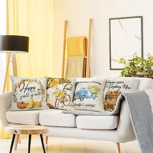 Fall Pillow Covers Fall Decorations For Home Farmhouse Throw Pillow Covers Set Of 4 Fall Decor Pillow Covers