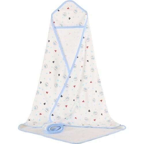 New Baby Towel Newborn Bath Comfortable Soft Baby Hooded Bathrobe Cute Animal Beach Cotton Towel Kids Babies Blanket 90*90cm