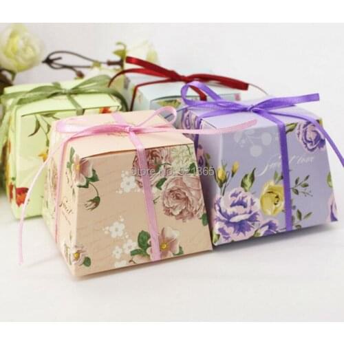 Wholesale 3000pcs/lot trapezoid candy box wedding candy boxes chocolate boxes gift bag wrap party decorations square candy box