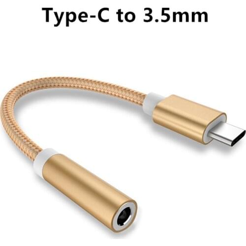 USB C To 3.5mm Headphone Headset Jack Cable Adapter Type C Male Port To 3.5 Mm Female Stereo Audio Headphone Aux Connector