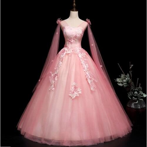 Quinceanera Dresses 2020 New Elegant Party Prom Formal Ball Gown Sweet Floral Print Vestidos Robe De Bal Plus Size