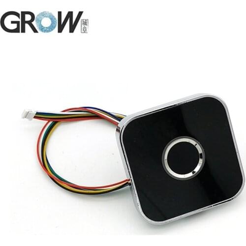 GROW R502-AW Zinc Alloy Round Ring LED Control DC3.3V Capacitive Fingerprint Module Sensor Scanner