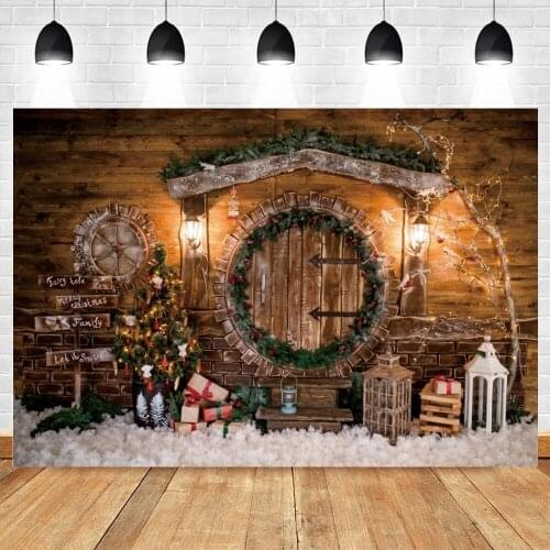 Christmas Backdrops For Photography Winter Wood Board Room Background Photo Studio Baby Portrait Photocall Photozone Photophone