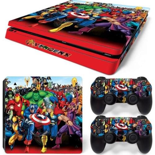 Marvel The Avengers Sticker for Sony PS4 Slim Controller Camouflage Vinyl Skin Sticker Cover Skin for Playstation 4 Stickers