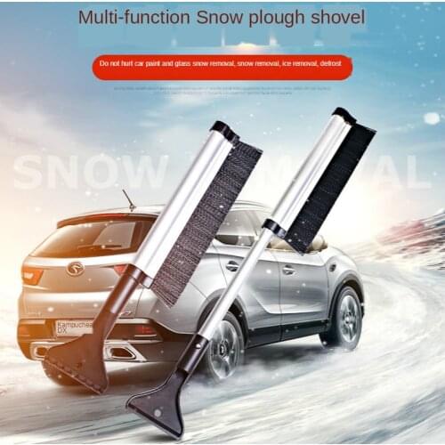 Aluminum Alloy Telescopic Snow Brush Ice Shovel Car Snow De-icing Helper Winter Snow Shovel Car Supplies