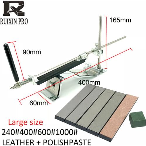 RUIXIN 3 Fixed Angle Sharpening,Large size Diamond sharpening stone , Large size LEATHER, sharpening stone sets
