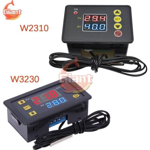 W2310 W3230 Digital Thermostat DC 12V AC 110V 220V Temperature Controller Heating Cooling Car Incubator Temperature Regulator