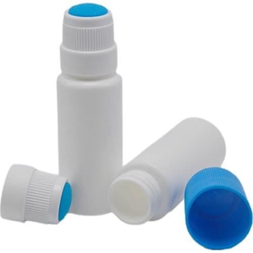 1pc Soreness Liquid Bottle With Sponge Applicator, 30ML White Medicine Liquid Bottle With Blue Sponge Head